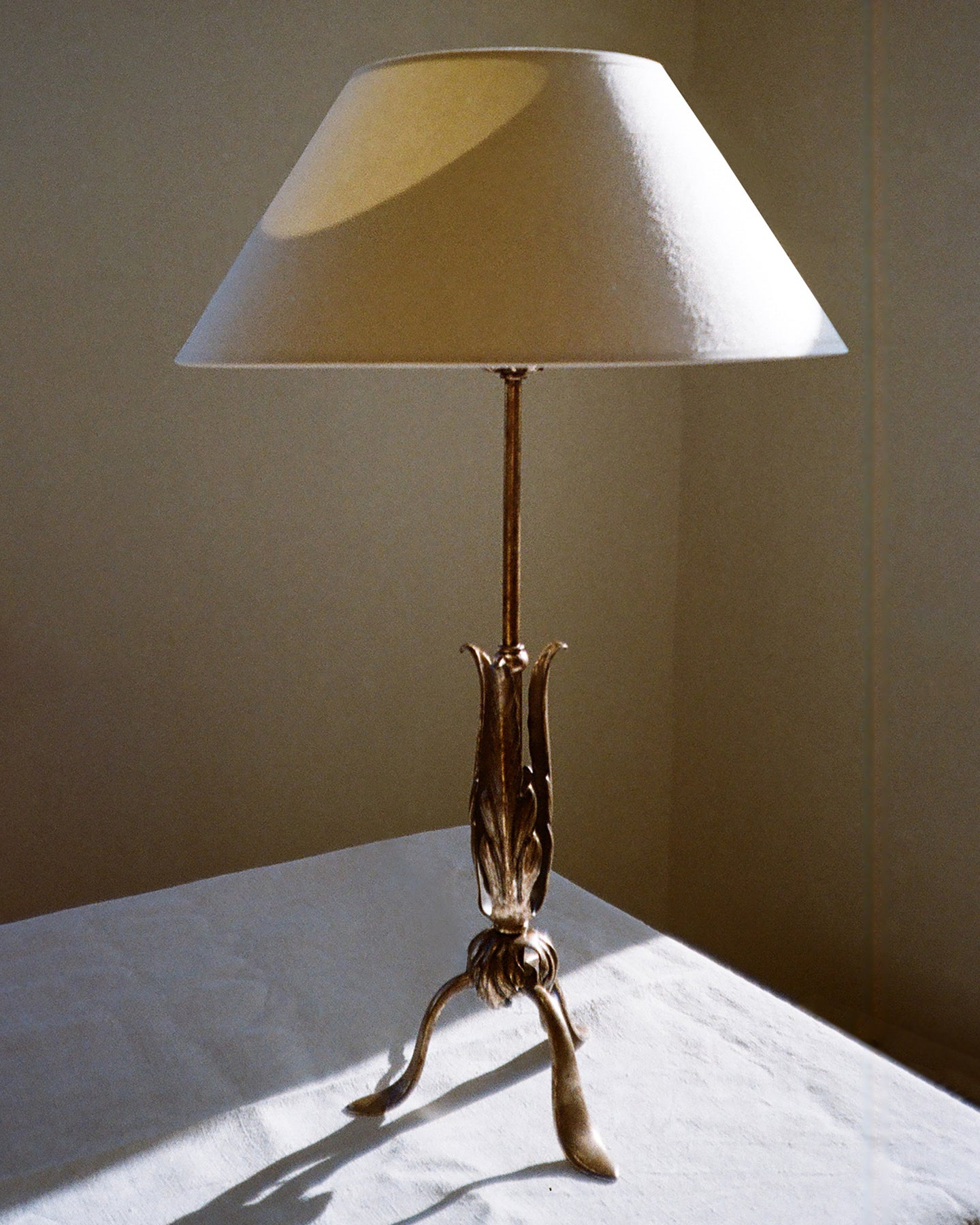 Acanthus Table Lamp in Aged Silver – Moro Dabron